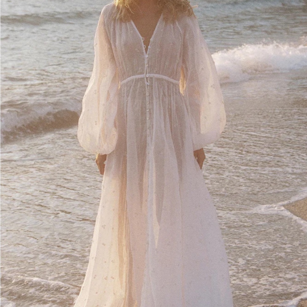 🏝️ Spell x WOLFCUB Fleur Gown in Antique White - Picture 5 of 15